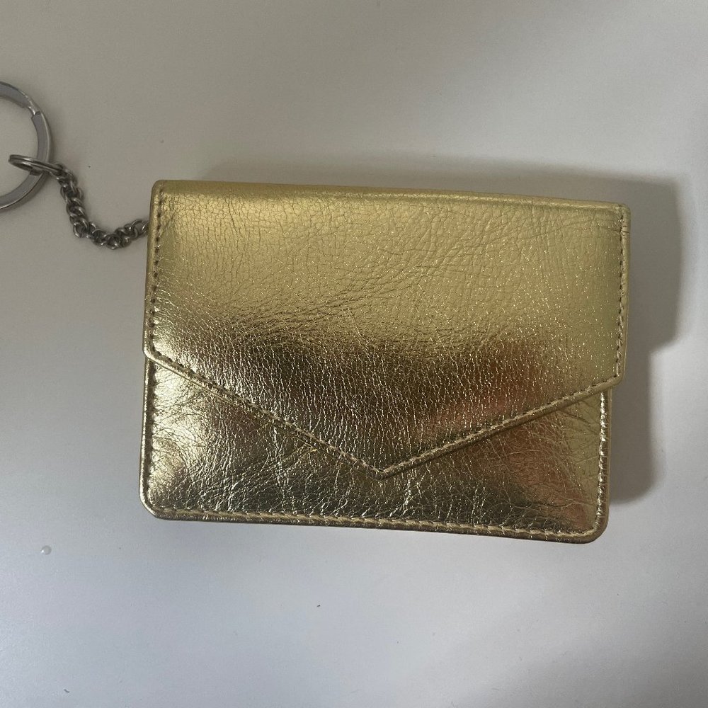 Genuine Leather RFID blocking Gold Wallet